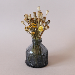 Мініатюрна скляна ваза (сірий колір)