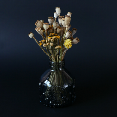 Мініатюрна скляна ваза (сірий колір)