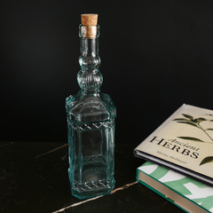 Декоративна пляшка з прозорого скла